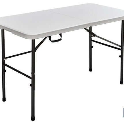 Mesa Plegable Rectangular | Color: Blanco | Medidas desplegada: 122 x 60 x 74 cm