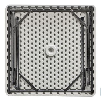 Mesa de catering plegable cuadrada portátil | Color blanco de 88 cm de lado | Mesa Multiusos