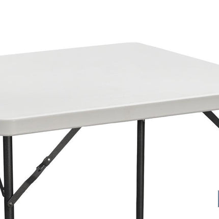 Mesa de catering plegable cuadrada portátil | Color blanco de 88 cm de lado | Mesa Multiusos