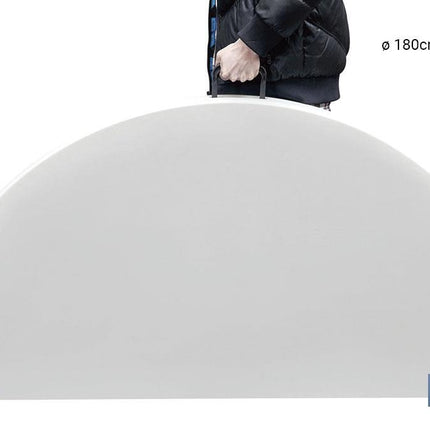 Mesa Redonda Plegable Blanca | Medida: 180 x 74 cm | Cierre Plegado por la Mitad
