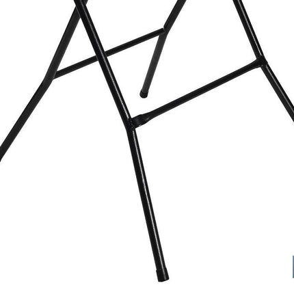 Mesa alta plegable redonda de color blanco | Adecuada para interior y exterior | Medidas: Ø 80 x 110 cm