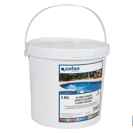 Cloro choque para piscinas | Granulado para disolver | Envases de 5 kilos
