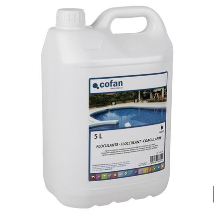 Floculante líquido para aclarar el agua de piscinas | Capacidad de 5 litros