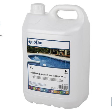Floculante líquido para aclarar el agua de piscinas | Capacidad de 5 litros