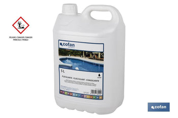 Floculante líquido para aclarar el agua de piscinas | Capacidad de 5 litros