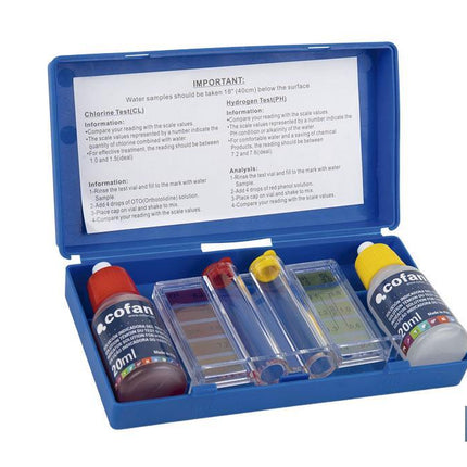 Kit con test de cloro y pH para piscinas | Medidor y analizador de agua