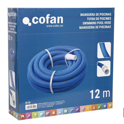 Manguera Autoflotante para Piscina Azul | Con Ø 3,8 cm de diámetro y 12 metros | Con 2 terminales