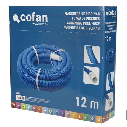 Manguera Autoflotante para Piscina Azul | Con Ø 3,8 cm de diámetro y 12 metros | Con 2 terminales