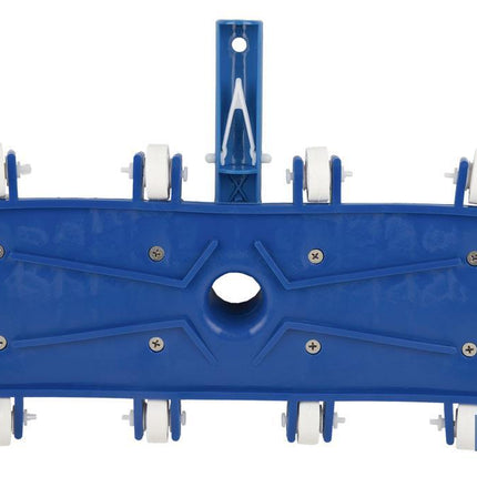 Limpiafondos Flexible para Piscinas con 8 Ruedas | Medidas de 33 x 18 cm y Mango de Ø 2,8 cm