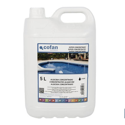Algicida concentrado de 5 litros para piscinas | Prevención de algas y agua cristalina