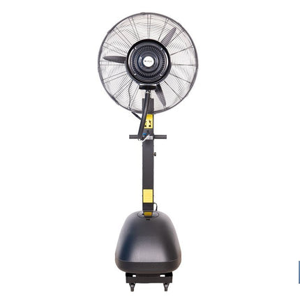 Ventilador industrial de pie con nebulizador | Depósito de 48 litros, 3 velocidades | Oscilación 90° y 3 aspas de aluminio