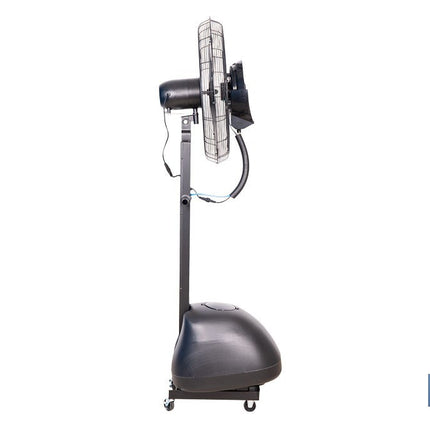 Ventilador industrial de pie con nebulizador | Depósito de 48 litros, 3 velocidades | Oscilación 90° y 3 aspas de aluminio