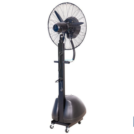 Ventilador industrial de pie con nebulizador | Depósito de 48 litros, 3 velocidades | Oscilación 90° y 3 aspas de aluminio