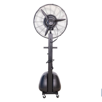 Ventilador industrial de pie con nebulizador | Depósito de 48 litros, 3 velocidades | Oscilación 90° y 3 aspas de aluminio