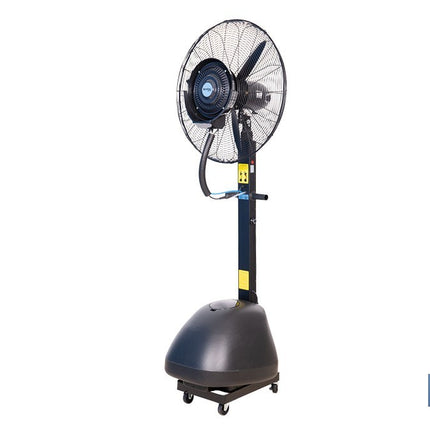 Ventilador industrial de pie con nebulizador | Depósito de 48 litros, 3 velocidades | Oscilación 90° y 3 aspas de aluminio