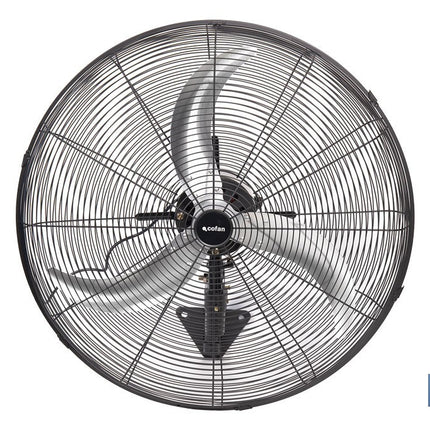 Ventilador de pared industrial con 3 velocidades | 3 aspas de aluminio, función de oscilación, Ø65 cm y 200 W