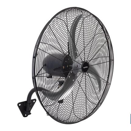 Ventilador de pared industrial con 3 velocidades | 3 aspas de aluminio, función de oscilación, Ø65 cm y 200 W