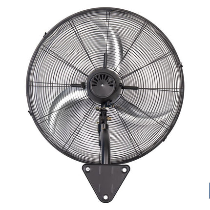 Ventilador de pared industrial con 3 velocidades | 3 aspas de aluminio, función de oscilación, Ø65 cm y 200 W