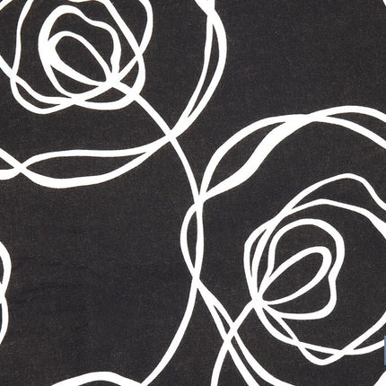 Funda acolchada para tabla de planchar | Tamaño universal con 3 capas | Estampado de rosas negras | Material: 100 % algodón | Refleja el vapor | Medidas: 135 x 53 cm