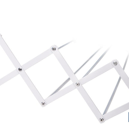 Tendedero de pared extensible en aluminio pulido | Medida: 100 cm | 5 Varillas con 5 metros de área de tendido | Ideal para Interiores y Exteriores