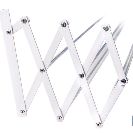 Tendedero de pared extensible en aluminio pulido | Medida: 100 cm | 5 Varillas con 5 metros de área de tendido | Ideal para Interiores y Exteriores