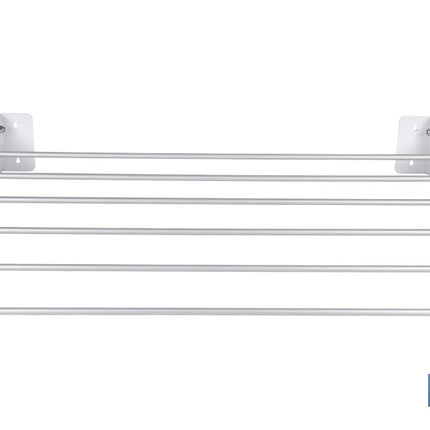 Tendedero de pared abatible | 6 varillas de aluminio | Área de tendido de 4,5 m | Longitud: 75 cm | Color: blanco