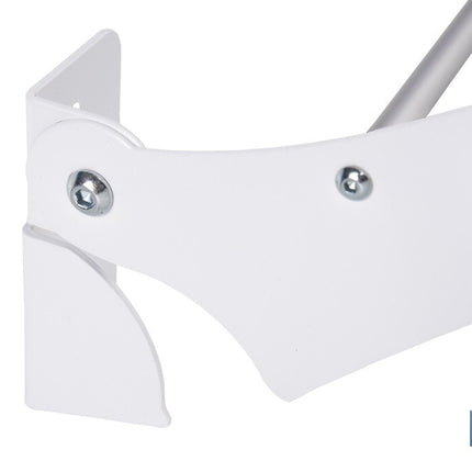 Tendedero de pared abatible | 6 varillas de aluminio | Área de tendido de 4,5 m | Longitud: 75 cm | Color: blanco