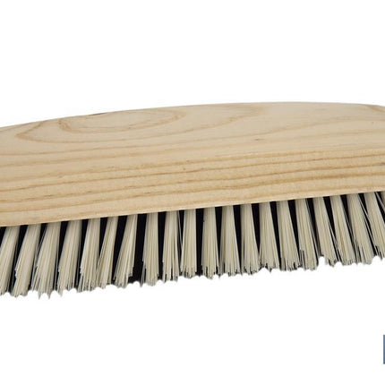 Cepillo de ropa con fibras de PVC | Cerdas suaves y resistentes | Mango ergonómico de madera | Longitud: 18,5 cm