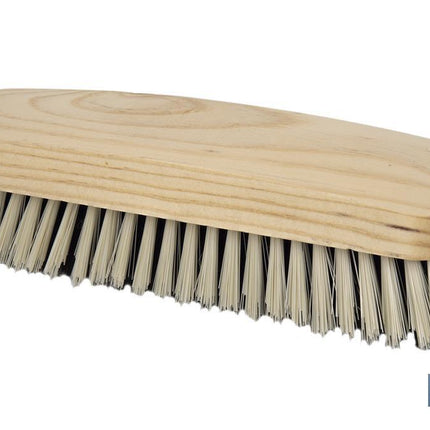 Cepillo de ropa con fibras de PVC | Cerdas suaves y resistentes | Mango ergonómico de madera | Longitud: 18,5 cm