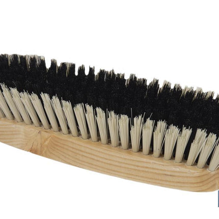 Cepillo de ropa con fibras de PVC | Cerdas suaves y resistentes | Mango ergonómico de madera | Longitud: 18,5 cm