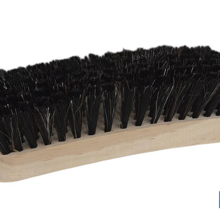 Cepillo para zapatos | Mango de madera de pino | Mezcla de cerdas naturales y sintéticas | Longitud: 16 cm