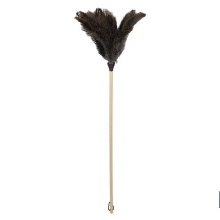 Plumero de avestruz Nº3 | Mango de madera | Plumero antiestático | Plumas naturales | Longitud: 71 cm