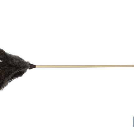 Plumero de avestruz Nº3 | Mango de madera | Plumero antiestático | Plumas naturales | Longitud: 71 cm