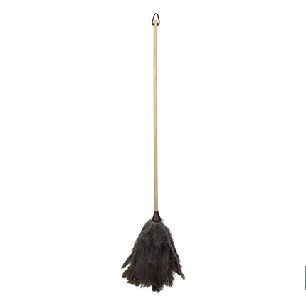 Plumero de avestruz Nº3 | Mango de madera | Plumero antiestático | Plumas naturales | Longitud: 71 cm
