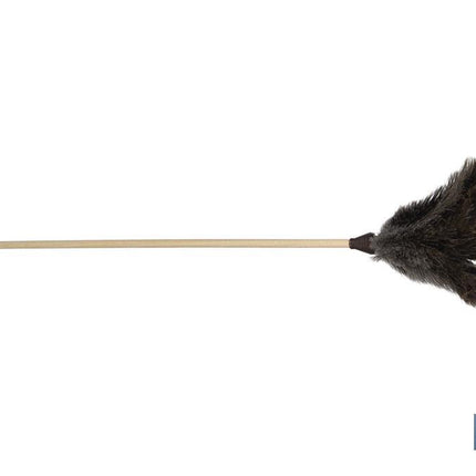 Plumero de avestruz Nº3 | Mango de madera | Plumero antiestático | Plumas naturales | Longitud: 71 cm