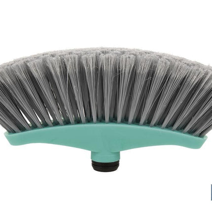 Cepillo de barrer | Taco de polipropileno | Fibras de PVC | Color: turquesa y gris | Medidas: 34 x 8 x 15 cm