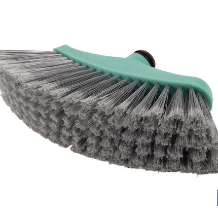 Cepillo de barrer | Taco de polipropileno | Fibras de PVC | Color: turquesa y gris | Medidas: 34 x 8 x 15 cm