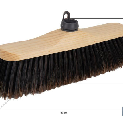 Cepillo de barrer para suelos delicados | Taco de madera de haya | Cerdas de cola de caballo | Medidas: 33 x 8 x 11 cm
