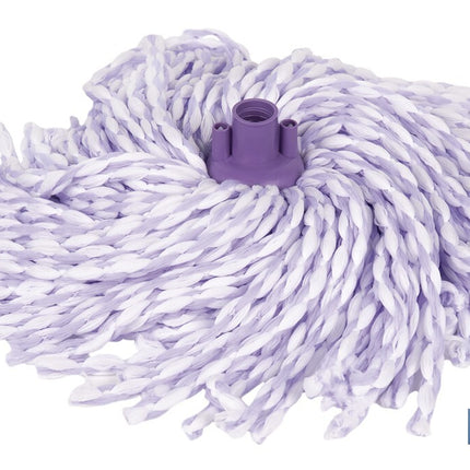 Fregona de microfibra trenzada | Rosca universal | 30 % más de absorción, volumen y ligereza | Secado rápido para una limpieza impecable