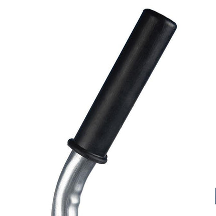 Recogedor metálico industrial con mango curvo | Borde de goma | Material: chapa galvanizada | Resistente y duradero
