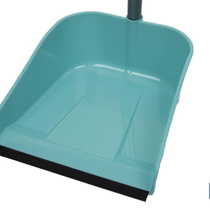Recogedor fijo con borde de goma | Mango Metálico | Color: Verde agua