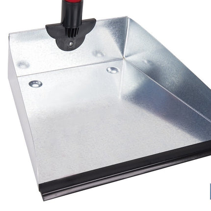 Recogedor metálico | Chapa galvanizada | Palo de rosca incluido | Durabilidad y limpieza profesional | Medidas: 83 x 24 cm