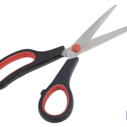 Tijeras multiusos con mango bimaterial | Hojas de acero inoxidable | Adecuadas para tela, papel, plástico | Longitud: 21,5 cm