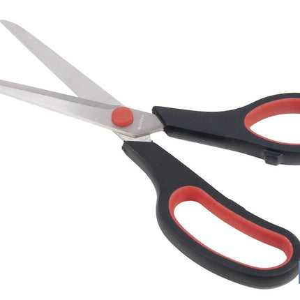 Tijeras multiusos con mango bimaterial | Hojas de acero inoxidable | Adecuadas para tela, papel, plástico | Longitud: 21,5 cm