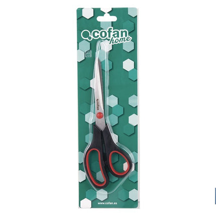 Tijeras multiusos con mango bimaterial | Hojas de acero inoxidable | Adecuadas para tela, papel, plástico | Longitud: 21,5 cm