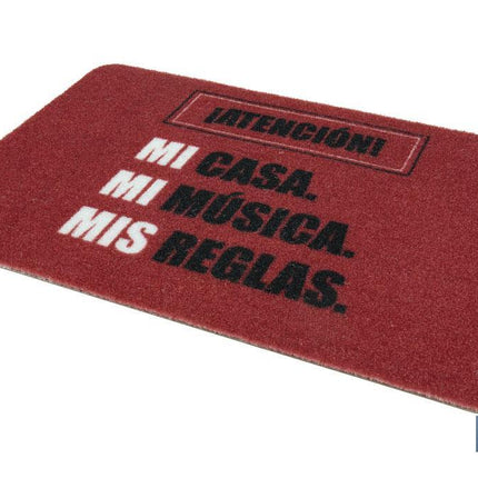 Felpudo entrada casa Reglas | Adecuado para interior y exterior | Material resistente | Base antideslizante | Medidas: 40 x 60 cm