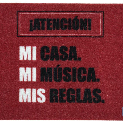 Felpudo entrada casa Reglas | Adecuado para interior y exterior | Material resistente | Base antideslizante | Medidas: 40 x 60 cm
