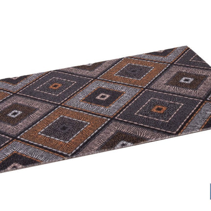 Felpudo de entrada con diseño abstracto de rombos | Material resistente | Base antideslizante | Adecuado para interior y exterior | Medidas: 50 x 70 cm