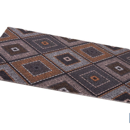 Felpudo de entrada con diseño abstracto de rombos | Material resistente | Base antideslizante | Adecuado para interior y exterior | Medidas: 50 x 70 cm