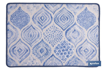 Felpudo entrada casa | Adecuado para interior y exterior | Material resistente | Antideslizante | Diseño con estampado geométrico abstracto | Medidas: 50 x 70 cm